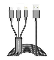 Riversong cable microusb and type-c and lightning to usb infinity 3 gray _c19